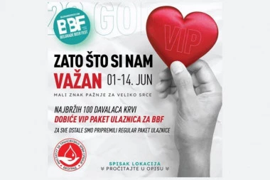 Belgrade Beer Fest poklanja 100 VIP paketa i 1000 regular paketa ulaznica dobrovoljnim davaocima krv!