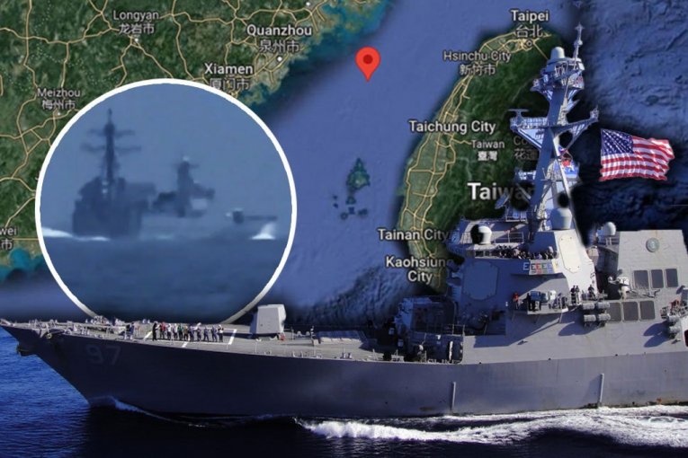 UŠLI STE NA NAŠU TERITORIJU: Kineski ratni brod presekao put američkom razaraču u Tajvanskom moreuzu, od sudara ih odvajalo malo više od 100 metara (FOTO, VIDEO)