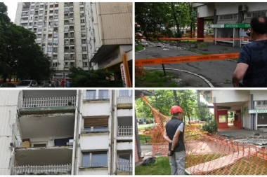 TRAGEDIJA IZBEGNUTA ZA DLAKU! Evo kakve su POSLEDICE nakon pada fasade terase zgrade na Novom Beogradu i KO plaća sanaciju (FOTO, VIDEO)