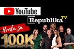 HVALA VAM NA POVERENJU! Republika TV ima 100.000 pratilaca na zvaničnom Jutjub kanalu!