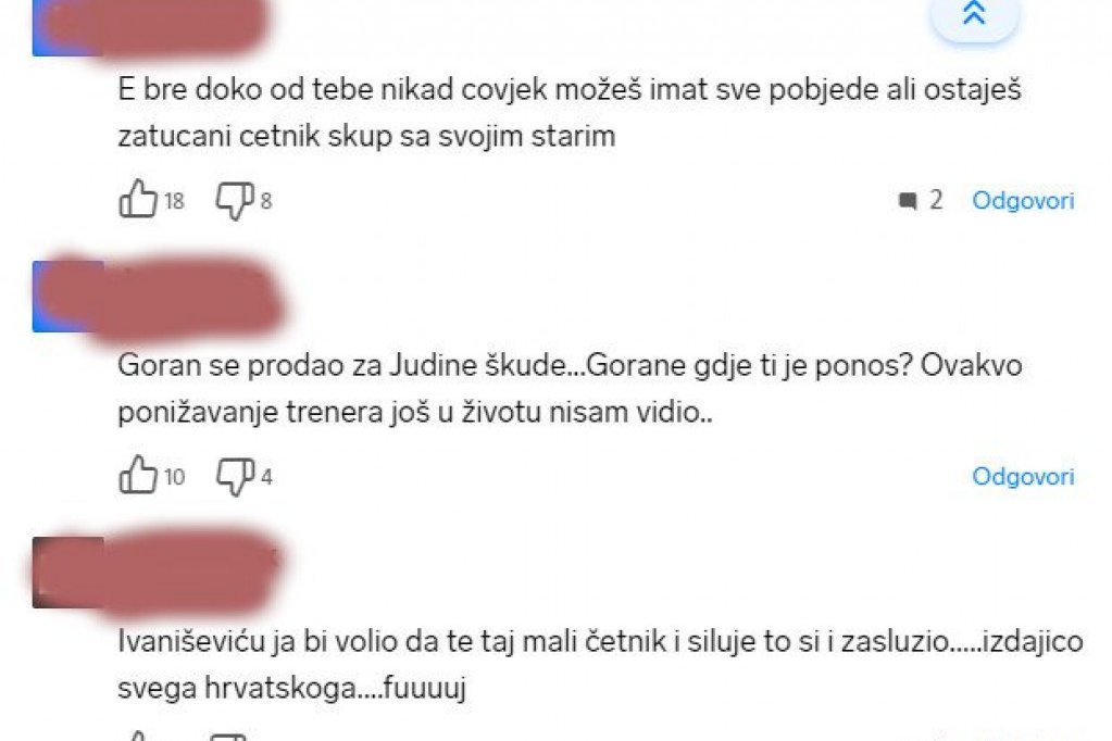 Komentari Hrvata upućeni Goranu Ivaniševiću