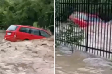 VODA NOSI AUTOMOBIL! Nevreme opet pustoši Srbiju! Stravične scene u Kosjeriću i u Novom Pazaru! (VIDEO/FOTO)