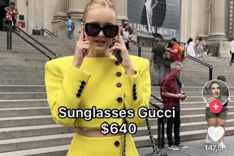 Polina pakazuje naočare