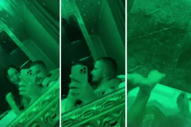 ISPLIVAO VRUĆ SNIMAK MAJE I BILALA IZ TELEFONA: Pogledajte eksplicitne scene vrele akcije u kadi! (VIDEO 18+)