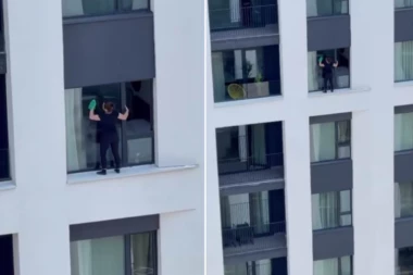 HOROR SCENA U BEOGRADU NA VODI! Beograđanka usnimljenastoji na SIMSU 11. sprata zgrade, ljudi se ODSEKLI od straha! (VIDEO)