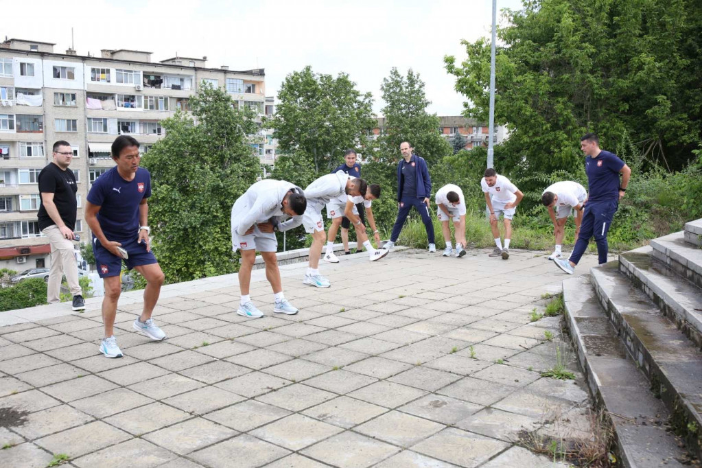 Razgibavanje "orlova" uoči meča protiv Bugarske
