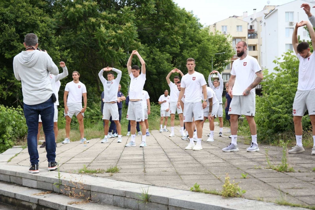 Razgibavanje "orlova" uoči meča protiv Bugarske