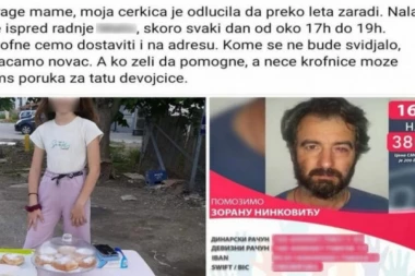 SRBIJO, POMOZIMO DEVOJČICI DA IZLEČI SVOG TATU ZORANA! Svakog dana prodaje krofne da bi mu pomogla, sada moramo i MI (FOTO)