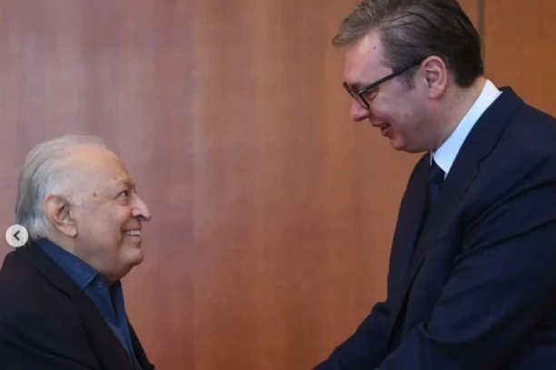 SRDAČAN SUSRET U PALATI SRBIJA! Vučić sa čuvenim kompozitorom: HVALA VAM, MAESTRO!