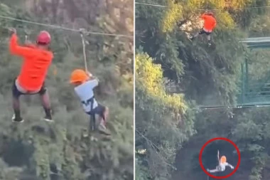 SEKUNDE SU GA DELILE OD SMRTI! DEČAKU SE OTKAČILA ŽICA U LUNA PARKU: Na snimku je otkriveno sve što se desilo (VIDEO)
