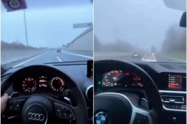 VOZI 250 KM/H PO MAGLI ZAUSTAVNOM TRAKOM Dva stravična snimka sa auto-puta u Srbiji lede krv u žilama (VIDEO)