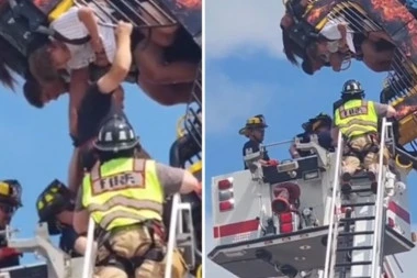 PRAVA NOĆNA MORA! UMALO POGINULI U LUNA PARKU: Zadrhtaće vam kolena zbog jezivog snimka - deca visila naglavačke TRI sata (VIDEO)