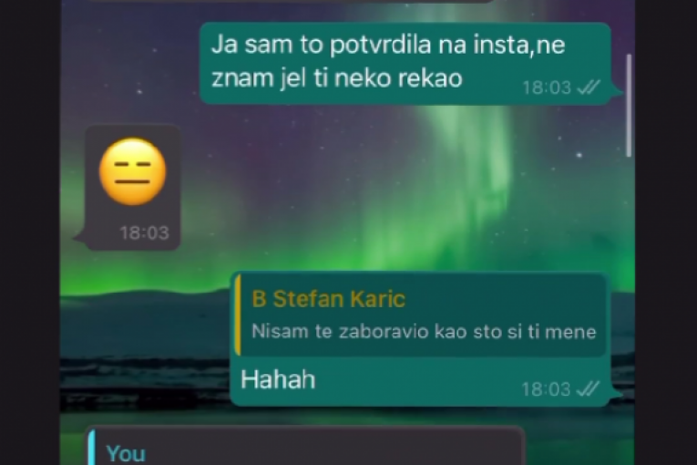 Nataša Šavija i Stefan Karić prepiska