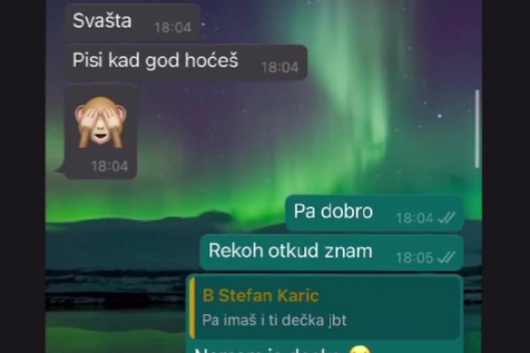 Nataša Šavija i Stefan Karić prepiska