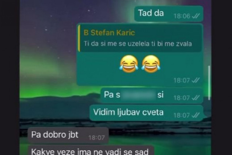 Nataša Šavija i Stefan Karić prepiska