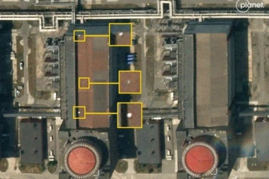 ŠTA JE OVO NA VRHU UKRAJINSKE NUKLEARNE ELEKTRANE?! Satelitski snimci otkrili NEIDENTIFIKOVANE objekte - ima ih tri (FOTO)