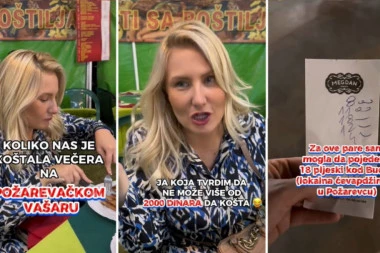 ŠOK CENE NA VAŠARU U POŽAREVCU: Emilija sela da večera, a račun je na kraju ZAPREPASTIO! (VIDEO)