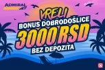 ADMIRALBETOV NOVI BONUS DOBRODOŠLICE ĆE GORETI CELOG LETA