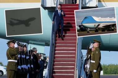 BAJDEN IZ OVE LETELICE MOŽE DA VODI NUKLEARNI RAT! "Avion sudnjeg dana" sleteo u Viljnus, modifikovani Boing može da izdrži i ATOMSKI UDAR! (VIDEO)