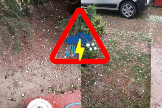 GRAD VELIČINE ORAHA POGODIO VOJVODINU! Jezivo nevreme krenulo ka BEOGRADU! (FOTO)