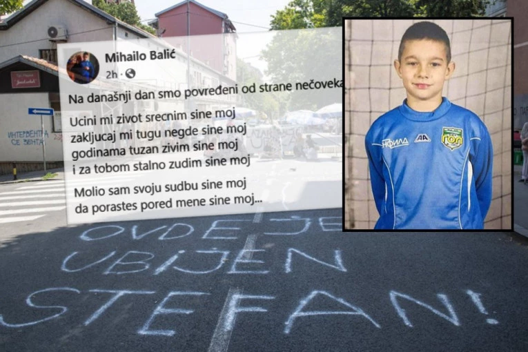 "MOLIO SAM SUDBINU DA PORASTEŠ PORED MENE SINE MOJ" Potresna poruka oca Stefana Balića (9): Bahati vozač besnog automobila ga usmrtio na Karaburmi!