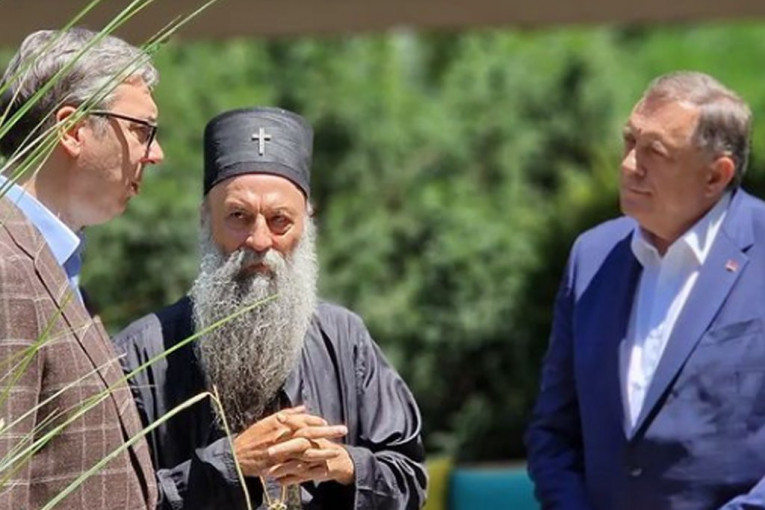 PREDSEDNIK VUČIĆ NAKON SASTANKA SA PATRIJARHOM I DODIKOM: Obeležavanje Dana sećanja na stradale u "Oluji" biće u Prijedoru 4. avgusta