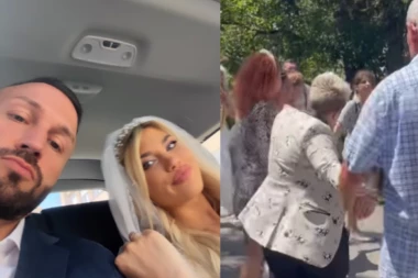 MATORA NAJVESELIJI GOST NA VENČANJU VANJE I ŠA: Napravila HAOS, pa pozirala sa RODITELJIMA mladenaca! Evo kako izgledaju!