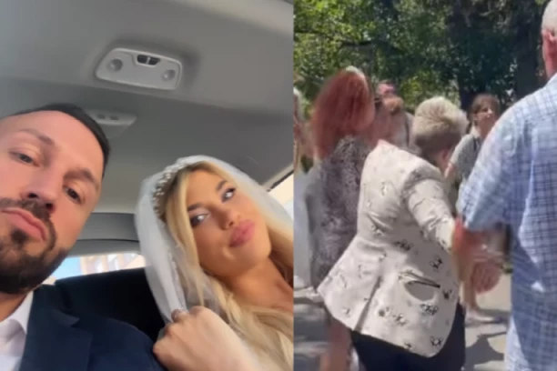 MATORA NAJVESELIJI GOST NA VENČANJU VANJE I ŠA: Napravila HAOS, pa pozirala sa RODITELJIMA mladenaca! Evo kako izgledaju!