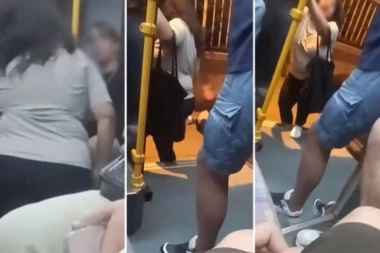 "IZVADIĆU NOŽ, NAPOLJE''! Sevale pesnice na liniji 27, ljudi gledali makljažu žena u sred prevoza, pa sve SNIMILI! (FOTO)