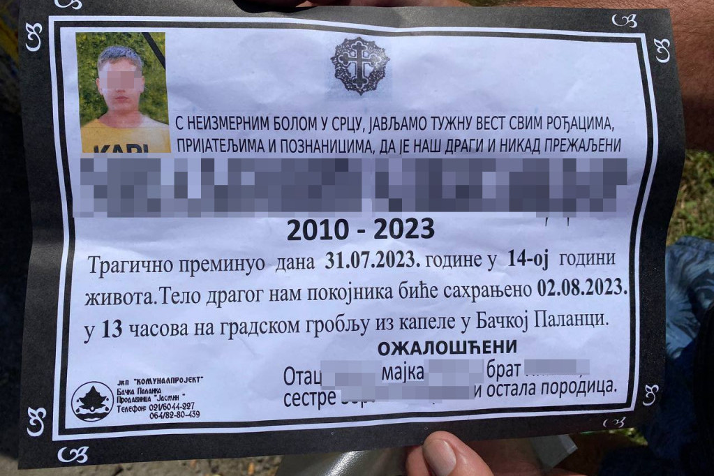 Umrlica nastradalom dečaku