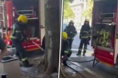 POŽAR U CENTRU BEOGRADA! Evakuisani ljudi iz okolnih lokala - vatrogasci reaguju na licu mesta (VIDEO)