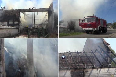 STRAVIČAN SNIMAK POŽARA KOD LOZNICE: Vatrogasci se borili sa jezivom vatrenom stihijom, od kuće ostalo samo zgarište (VIDEO)