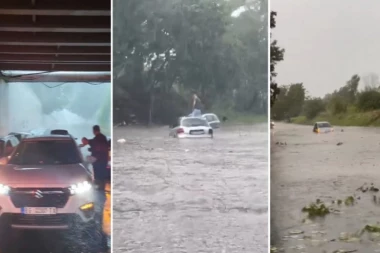 OLUJA ODUVALA KROV, LJUDI SE PELI NA HAUBE BEŽEĆI OD BUJICA Nevreme protutnjalo Beogradom i za sobom ostavilo HAOS (FOTO i VIDEO)