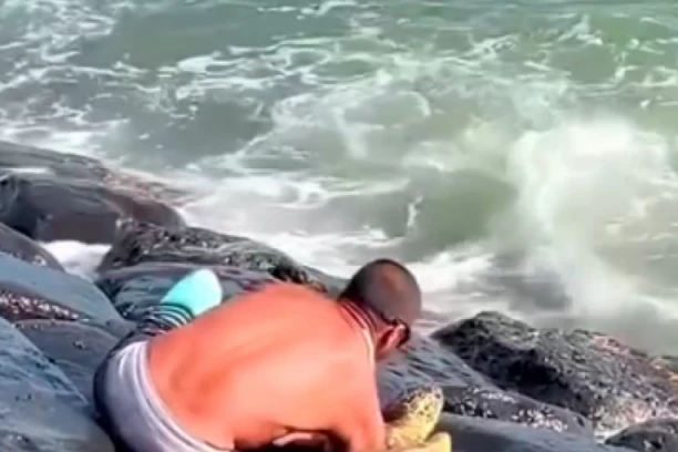 ŠETAO JE OBALOM I VIDEO KAKO SE NEŠTO VELIKO POMERA IZMEĐU DVE STENE: Prišao je bliže, zasukao rukave, a onda je usledila borba! (FOTO+VIDEO)