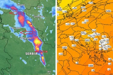 KIŠA LIJE KAO IZ KABLA! U ovom delu Srbije POTOP, pada bez prestanka - stravičan oblak ide i ka prestonici? (FOTO)