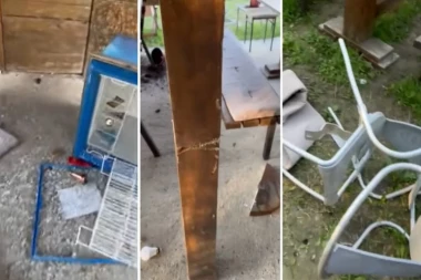 HAOS U CRNOJ GORI! MOTORNIM TESTERAMA RAZNELI LOKAL: Napali muškarca, pa demolirali kafanu!