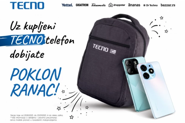 Uz svaki TECNO telefon – ranac na poklon!