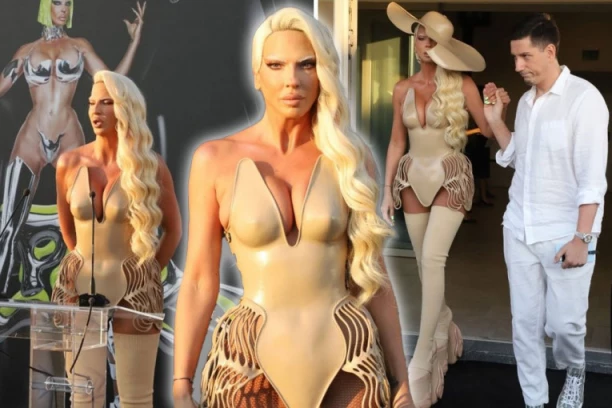 KARLEUŠA STIGLA IZ SVEMIRA: Korset u boji kože napravio opštu pometnju, a tek da vidite ČIZME od 3.500 evra - kao iz budućnosti (VIDEO)