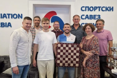 ŠTEFANEK ČESTITAO SARANI: Sportski savez Srbije ugostio prvaka Evrope!