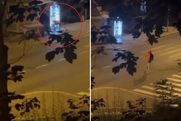 POD OKRILJEM NOĆI OBIJA TRAFIKE PO KARABURMI! Društvo ga bodri i čeka na ćošku - vandal KRADE ALKOHOL pa se iživljava na ulici! (VIDEO)