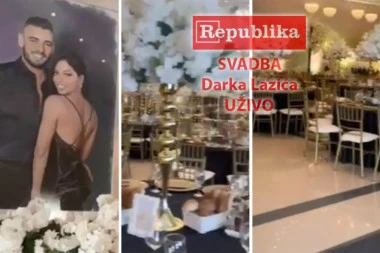 EKSKLUZVINI KADROVI IZ RESTORANA: Evo kako izgleda POZLAĆENI ESCAJG na venčanju Darka i Katarine!