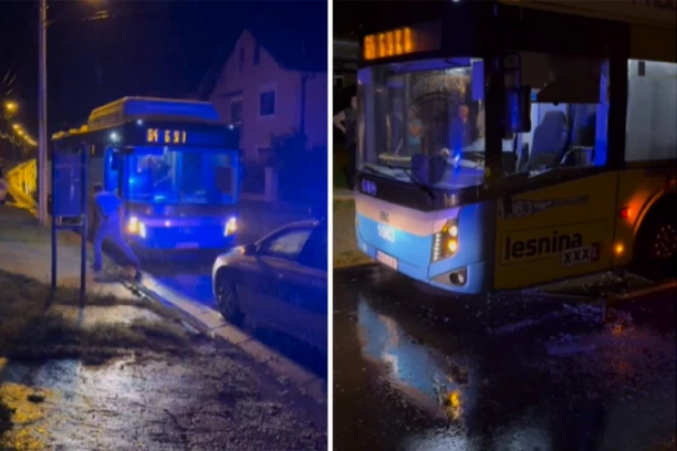 KAMENOVAN AUTOBUS U NOVOM SADU! Kamen proleteo tik pored glave vozača, razbijeno staklo (VIDEO)