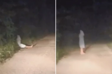 STALI KAO UKOPANI, A JEZA SE UVUKLA DO KOSTIJU! Ista osoba redovno plaši vozače u GLUVO DOBA NOĆI - čovek ovaj put zabeležio scenu kao iz HOROR filmova (VIDEO)
