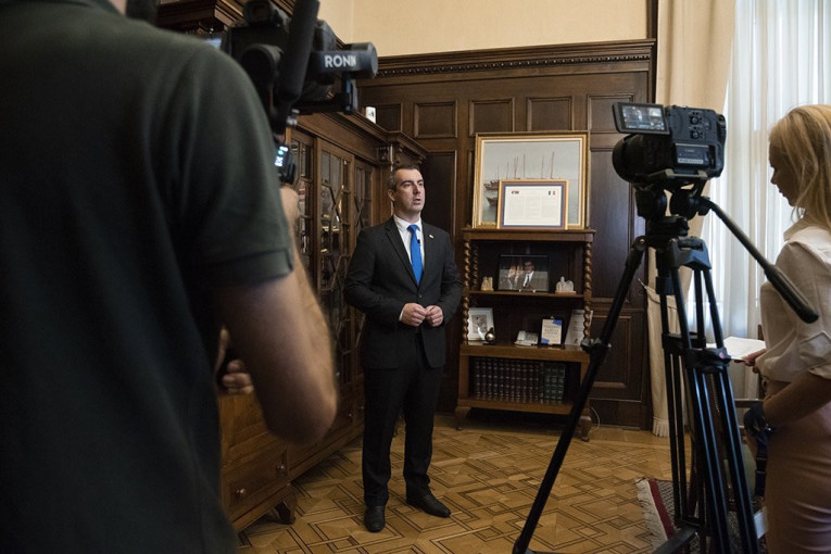 Vladimir Orlić tokom snimanja emisije