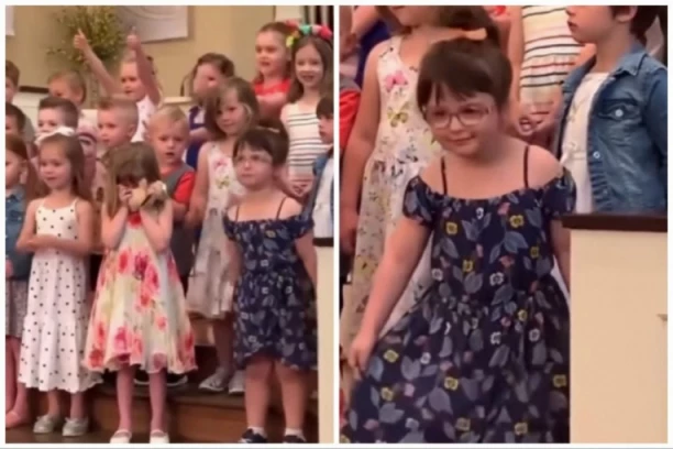 DOK JE DEVOJČICA PORED NJE STAJALA KAO UKOPANA, ONA JE UKRALA ŠOU: Snimak izazvao salve smeha, probajte da ostanete ozbiljni! (FOTO+VIDEO)