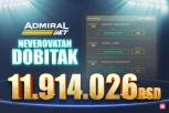 ADMIRALBET NASTAVLJA DA ISPLAĆUJE MILIONE