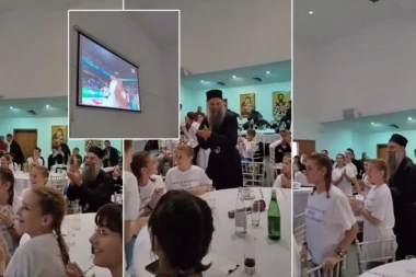 PATRIJARH PORFIRIJE SA NAJMLAĐIMA NAVIJAO ZA SRBIJU! Utakmica bila napeta do samog kraja! (VIDEO)