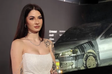 NAŠA INFLUENSERKA DEMOLIRALA AUTO: Strašan prizor usred noći, krov ulubljen, šoferka CELA POLOMLJENA! (FOTO)