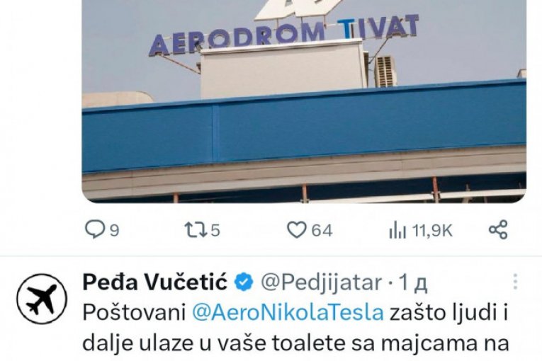 Iz toaleta Aerodroma Nikola Tesla širi se nesnosan smrad