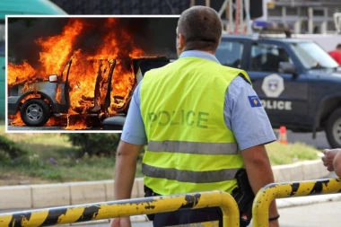 JOŠ JEDAN UŽAS NA KIM: Zapaljeno vozilo beogradskih registarskih tablica!
